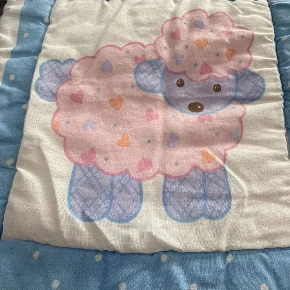 Little Bedding Vintage Baby Quilt Pastel Crib Blanket Red Calliope